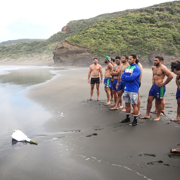 Paying our respects at Bethells Beach