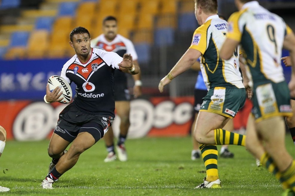 Michael Ki of the Warriors. New Zealand Warriors v Wyong Roos. NSW Cup rugby league match at Mount Smart Stadium, Auckland, New Zealand. Saturday 21 June 2014. Photo: Jason Oxenham/Photosport.co.nz