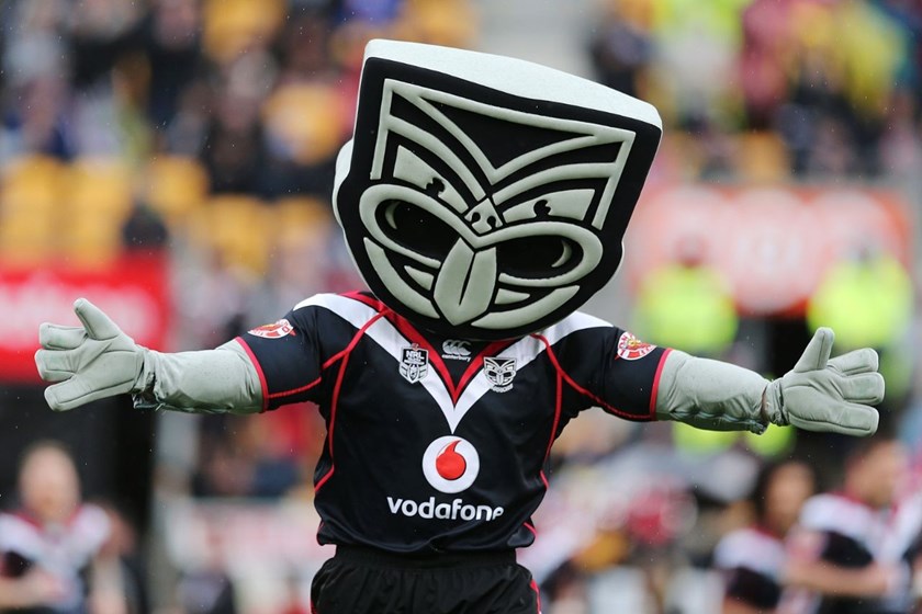 Warriors Mascot. Round 25 NRL Telstra Premiership game, Vodafone Warriors v Gold Coast Titans, Mt Smart Stadium, Auckland, New Zealand. Sunday 31 August 2014. Photo: www.photosport.co.nz