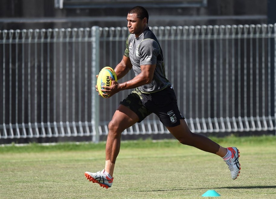 Dominique Peyroux during a Warriors training session ahead of this weekend's NRL Auckland Nines at Eden Park. NRL Rugby League. Mt Smart Stadium, Auckland, New Zealand. Wednesday 28 January 2015. Copyright Photo: Andrew Cornaga/www.photosport.co.nz