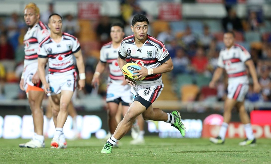 Standoff Ata Hingano was superb in the Vodafone Junior Warriors' 45-10 NYC finals win over Brisbane on Saturday. Image | Grant Trouville | nrl.com 