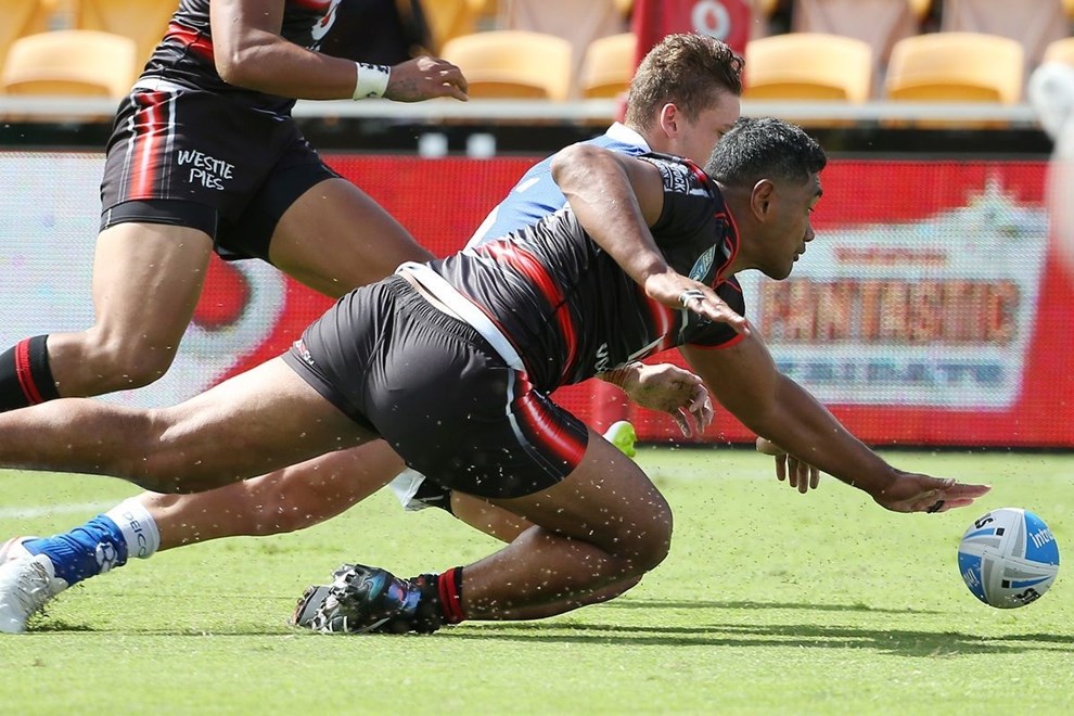 Ali Lauitiiti in action for the Warriors in the ISP Premiership match between NZ Warriors and Newtown Jets at Mt Smart Stadium on Sunday, march 20, 2016. Photo: Fiona Goodall/photosport.nz