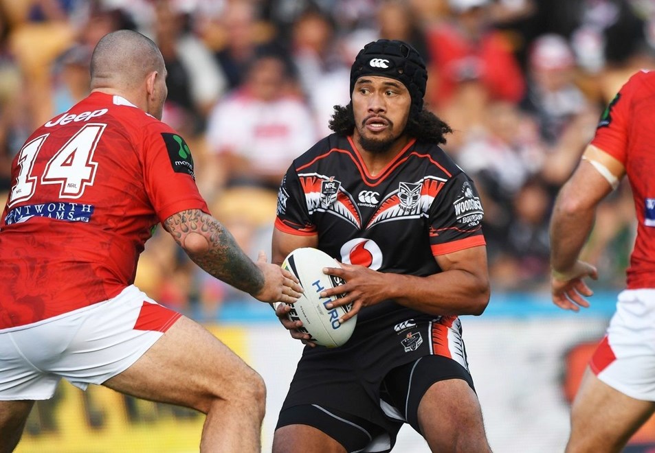 Sione Lousi. Vodafone Warriors v St George Dragons, NRL Rugby League. Mt Smart Stadium, Auckland, New Zealand. Sunday 1 May 2016. Copyright Photo: Andrew Cornaga / www.Photosport.nz