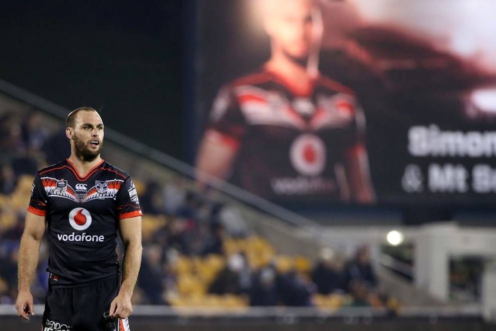 Simon Mannering in his 250th NRL game in the NRL match Warriors v Titans at Mt Smart Stadium on Saturday, 2 July 2016. Auckland, New Zealand. © Copyright Photo: Fiona Goodall / www.photosport.nz