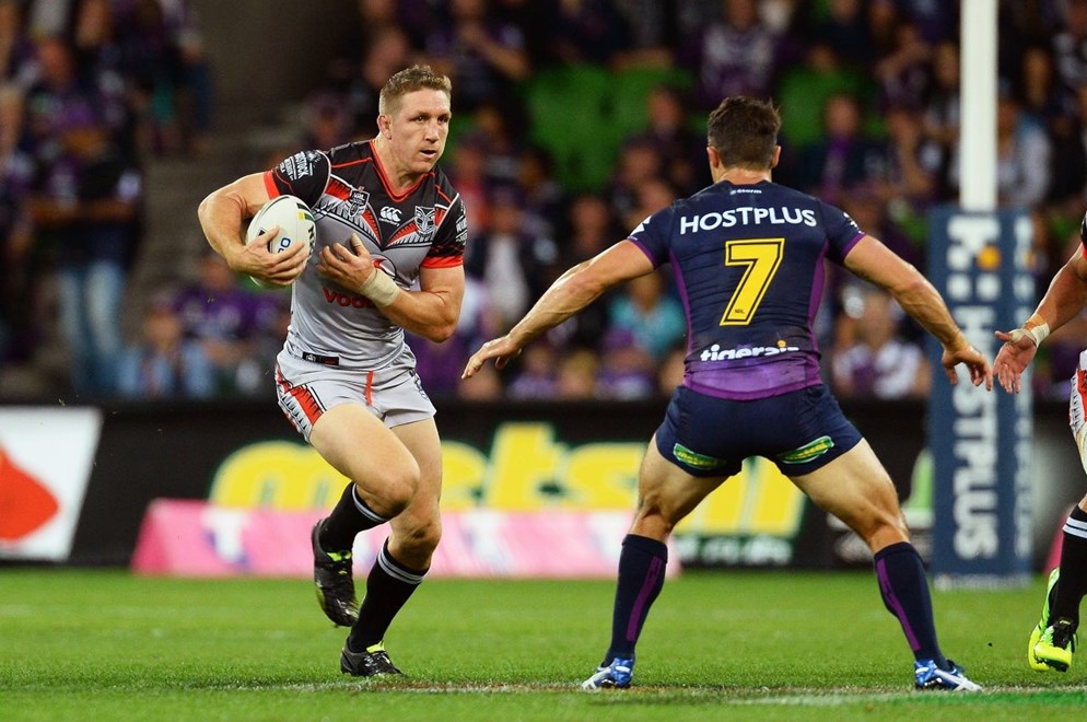 Ryan Hoffman during the NRL match between the Storm and Warriors at AAMI Park in Melbourne, Australia. Anzac Day, Monday 25 April 2016. © Copyright Image: Jeff Crow / www.photosoprt.nz