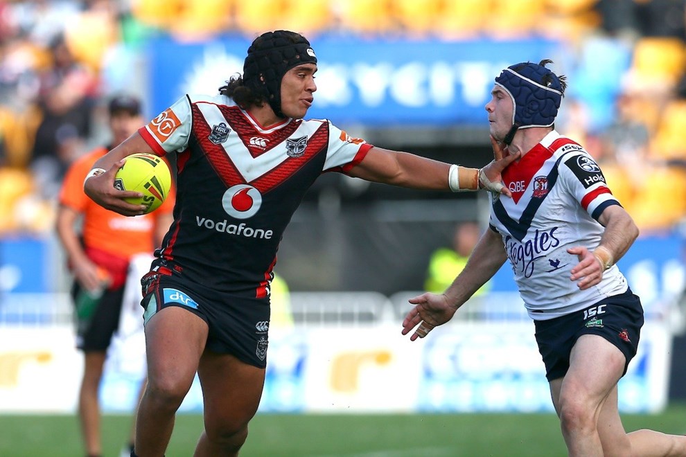Isaia Papali’i. Junior Warriors v Junior Roosters, Round 9 of the 2017 NYC Holden Cup Rugby League season at Mt Smart Stadium, Auckland, New Zealand. 30 April 2017. Copyright photo: Renee McKay / www.photosport.nz