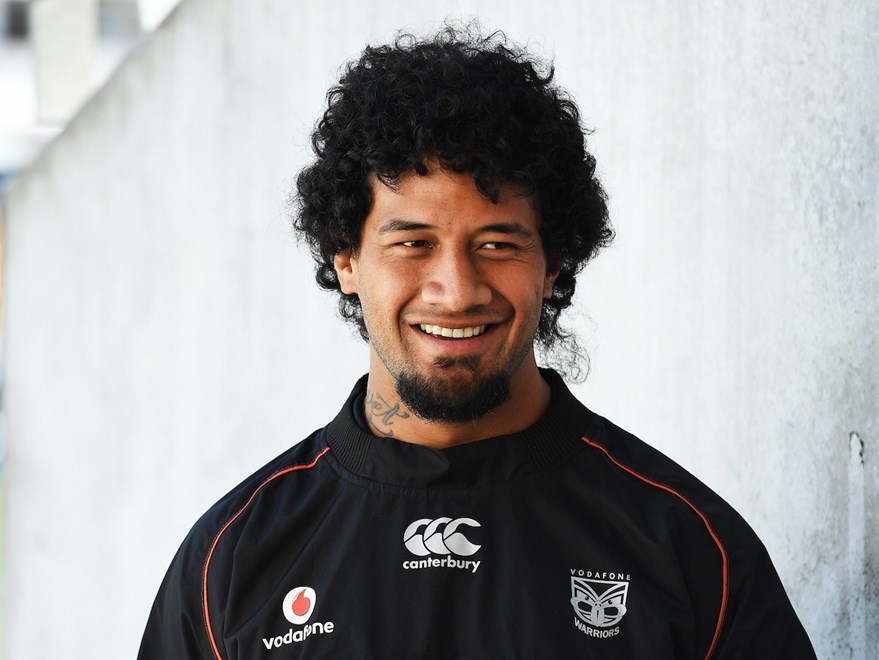 James Gavet during a Vodafone Warriors media session at Mt Smart Stadium, Auckland, New Zealand. NRL Rugby League. Wednesday 10 May 2017 © Copyright photo: Andrew Cornaga / www.photosport.nz