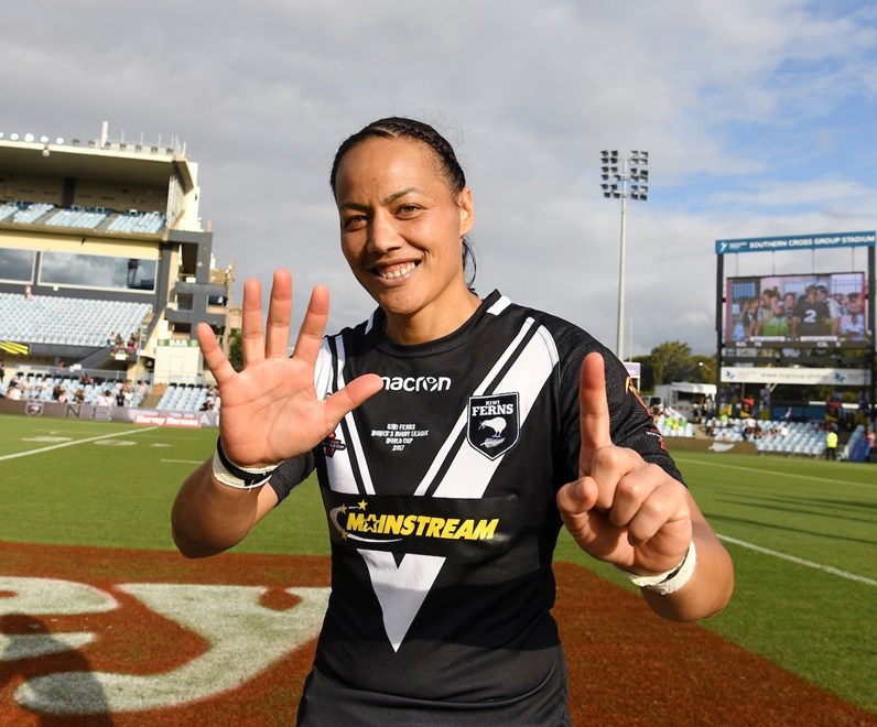 New Zealand's Honey Hireme six tries.
Womens RLWC - NZ vs CIL at Southern Cross group Stadium  .Picture : NRL Photos / Gregg Porteous