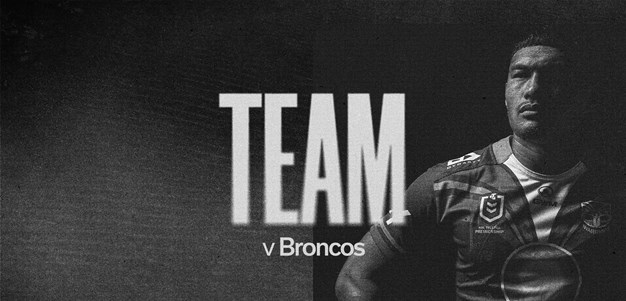 Team List: Three lineup changes for clash against Broncos