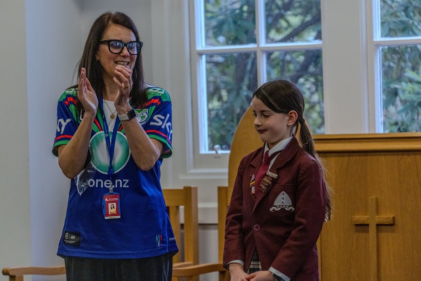 League in Libraries year 4-6 winner Sanne Mitchell, of the Cathedral Grammar School in Ōtautahi Christchurch.