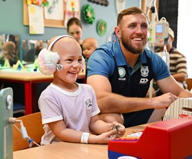 NRL Magic Round's 'Kick for a Cause' giving kids' cancer the boot