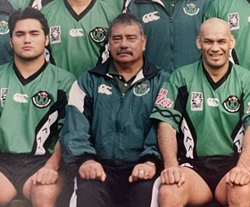 Pausing to pay tribute to successful former coach Cameron Bell
