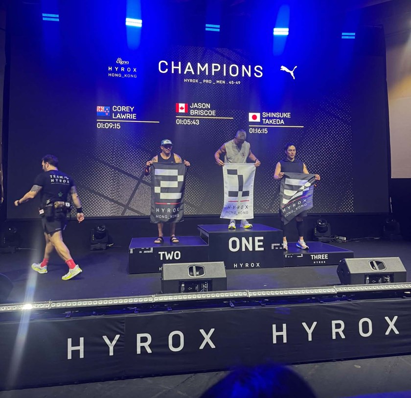 Ex-Warrior Corey Lawrie, second in the men's pro 45-49 age group at the Hong Kong Hyrox event in May.